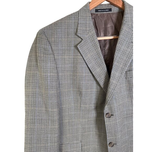 Lauren Ralph Lauren Men Houndstooth Plaid Blazer Lined Silk Blend Sport Coat 46R - Picture 5 of 15